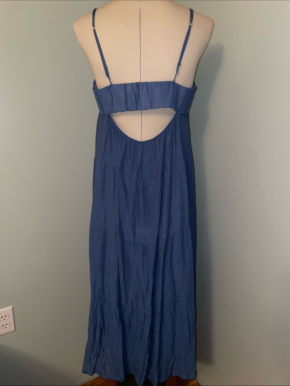 Kirious Navy Blue Spaghetti-Strap Maxi Dress - Picture 5 of 14